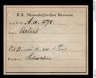 Etiketten zu Calcit (NHMW-MIN-Aa1578)